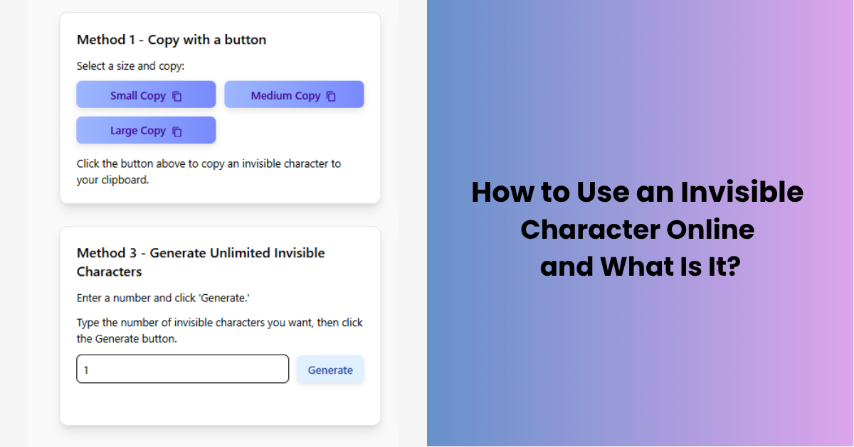 Invisible Character
